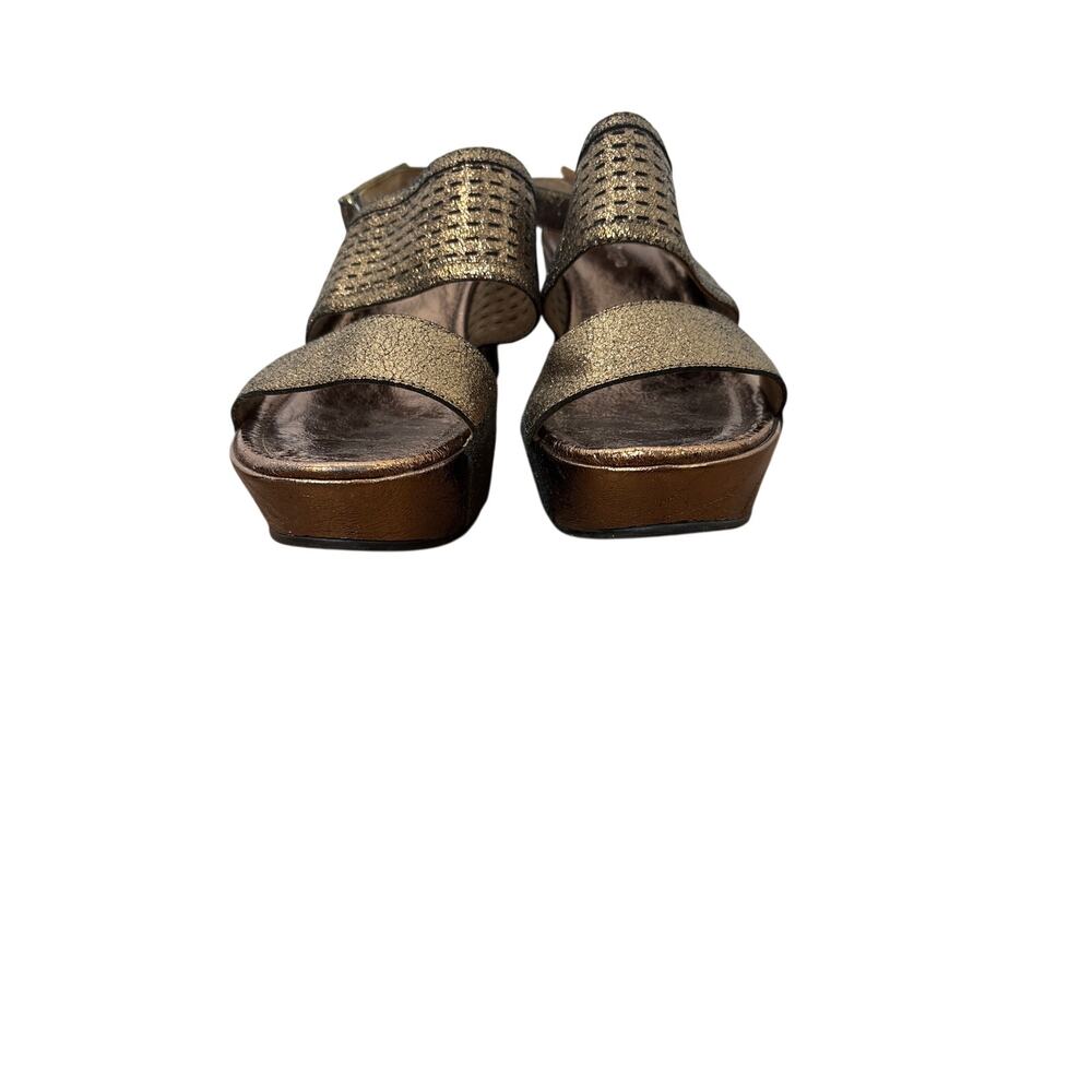 Antelope Bronze Two Strap Wedges Sz 38 (7.5)